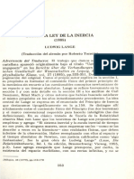 013 Sobre La Ley de La Inercia 1885 Por Ludwig Lange