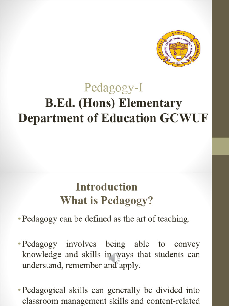 Understanding Pedagogy in Education | PDF | Pedagogy | Expert