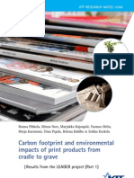 Carbon Footprint and Environmental Impacts of Print Products From Cradle To Grave