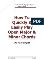 How To Quickly & Easily Play Open Major & Minor Chords: by Paul Bright