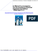 Solutions Manual To Accompany Construction Accounting Financial Management 2nd Edition 9780135017111