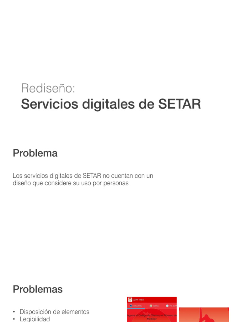 Rediseño accesible de SETAR y su web | PDF
