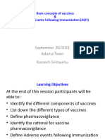 Vaccine and Basic Concepts of AEFI