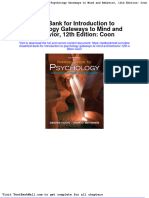 Test Bank For Introduction To Psychology Gateways To Mind and Behavior 12th Edition Coon