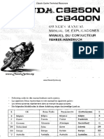 Honda CB400 CB 400 N Owners Maintenance Instruction Manual 1980