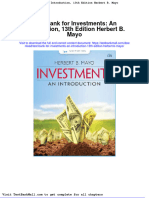 Test Bank For Investments An Introduction 13th Edition Herbert B Mayo