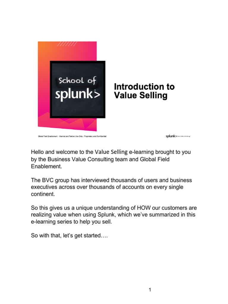 Pdf Introduction To Selling Value Course Final Pdf Educational