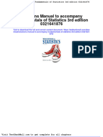 Solutions Manual To Accompany Fundamentals of Statistics 3rd Edition 0321641876