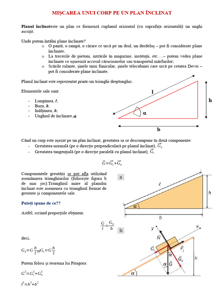 Planul Inclinat | PDF