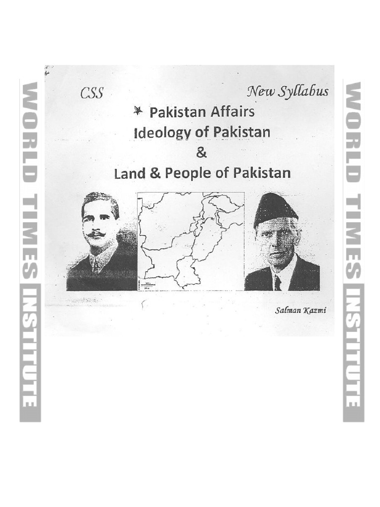 Css pakistan affairs pre partition notes by sir salman kazmi wti
