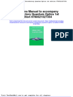 Solutions Manual To Accompany Introductory Quantum Optics 1st Edition 9780521527354