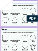 Cream Simple Shapes Tracing Worksheet