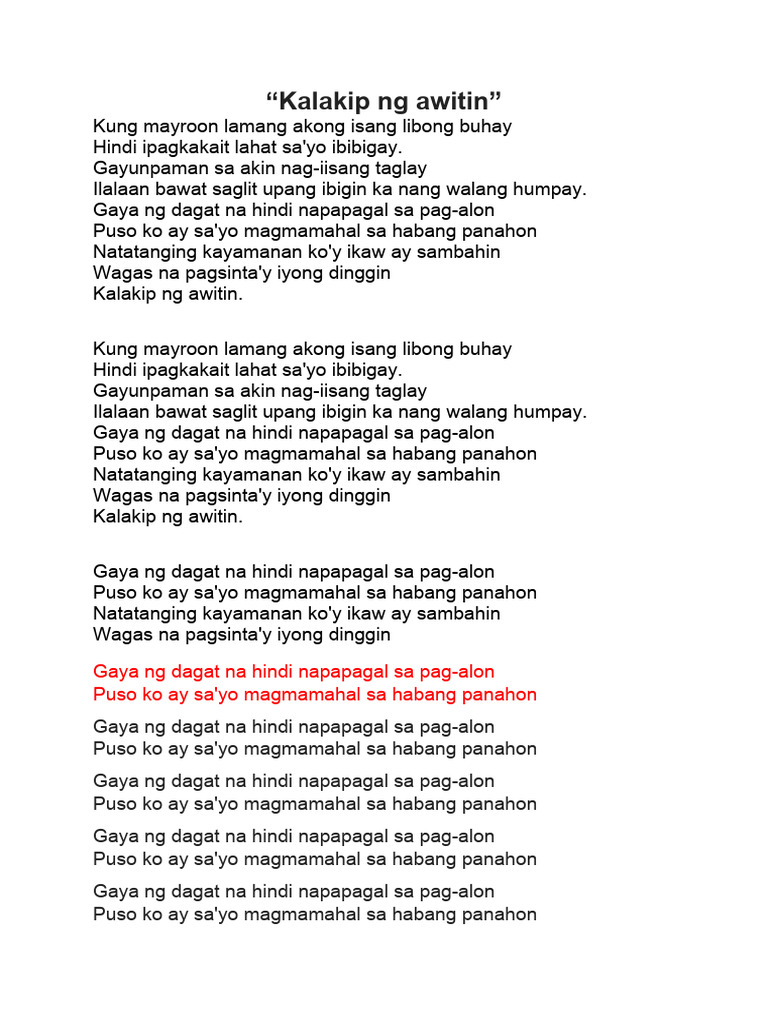 Kalakip NG Awitin | PDF