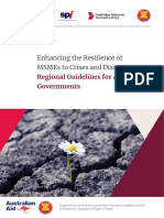 Enhancing The Resilience of MSMEs For Crises and Disasters - Regional Guidelines For ASEAN Government