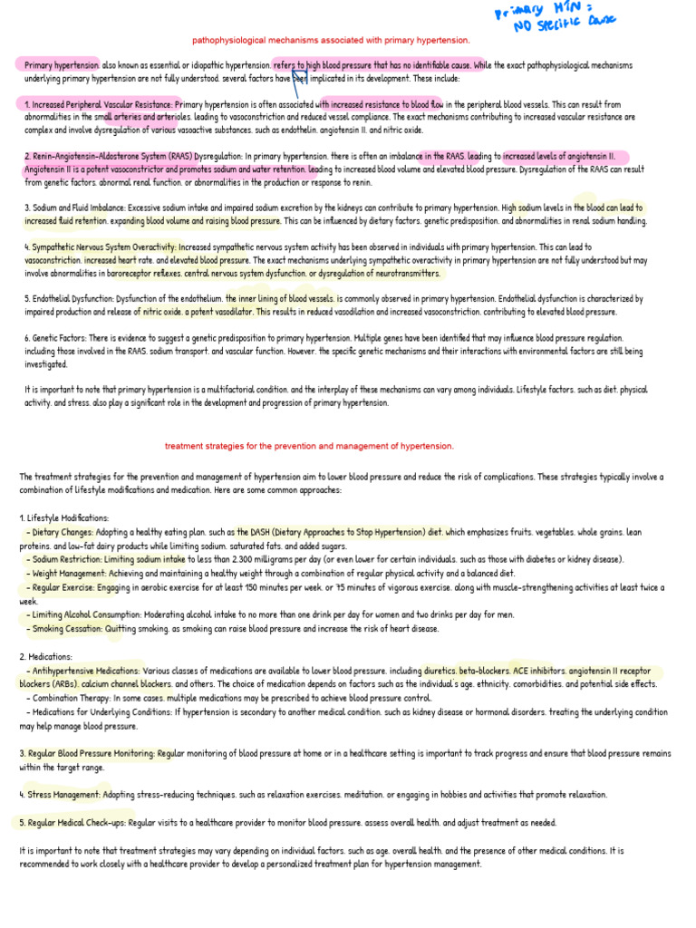 Week 5-14 Notes 3 (Dragged) 3 | PDF | Hypertension | Medical Specialties
