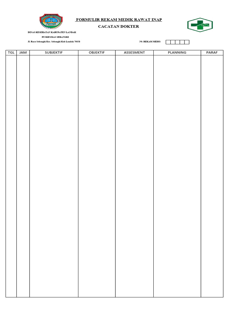 Formulir Catatan Dokter | PDF