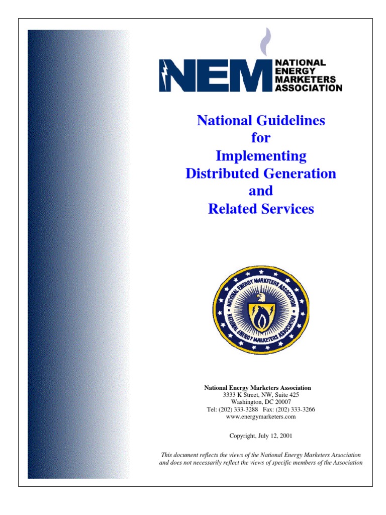 NEM DG Guidelines Final 7-12-01 | PDF | Distributed Generation ...