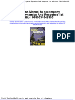 Solutions Manual To Accompany System Dynamics and Response 1st Edition 9780534549305