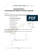 Questionnaire For Calculating The Ejector Suction Capacity