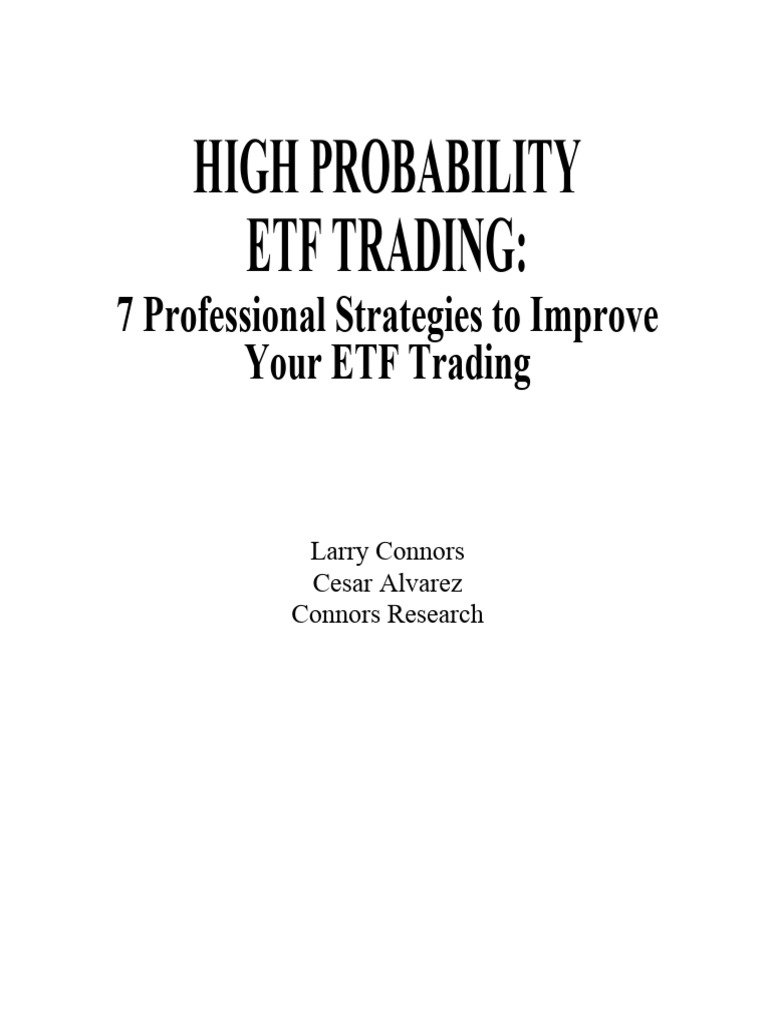 High probability etf trading 7 professional strategies to improve your