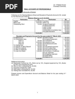 Final Accounts of Professionals - 2022-23