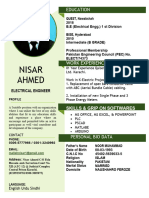 Nisar Ahmed BE CV