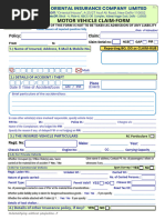 New India Motor Claim Intimation Form | PDF