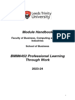 BMM6452 Professional Learning Through Work Module Handbook 2023