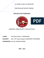 Politica Fiscal y Monetaria