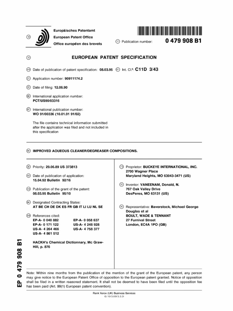 Degreaser Formulations PDF Solubility Surfactant