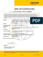 Certificate: of Conformity