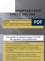 Shteti Shqiptar Gjatë Viteve 1921-1924