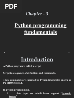 Chapter - 3 Python Programming Fundamentals