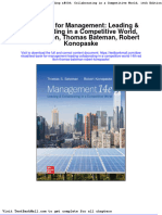 Test Bank For Management Leading Collaborating in A Competitive World 14th Edition Thomas Bateman Robert Konopaske