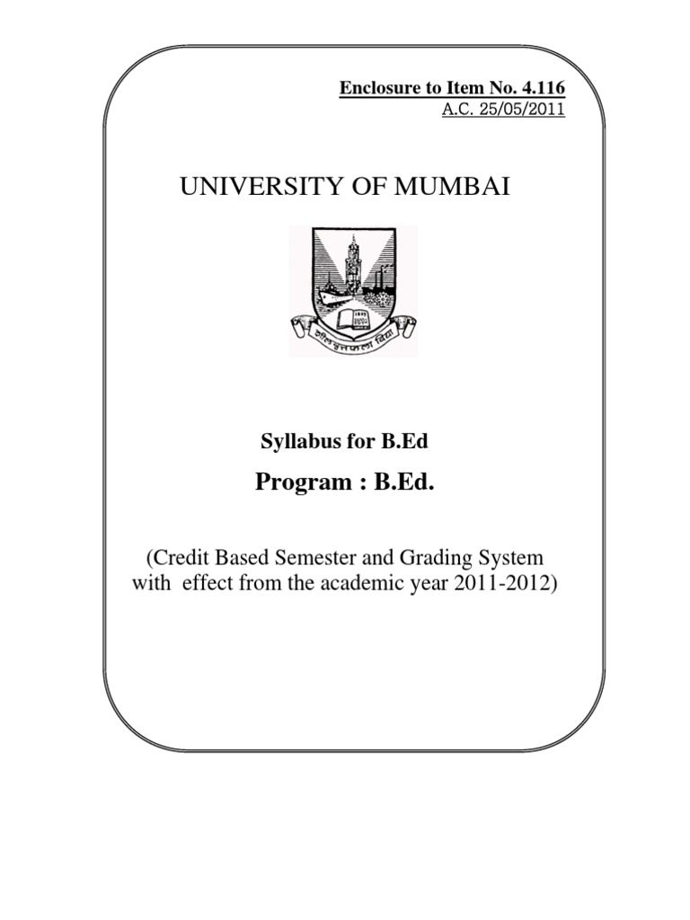 University of Mumbai b.ed. Educational Technology Educational
