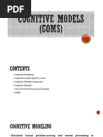 Cognitive Models (GOMS)