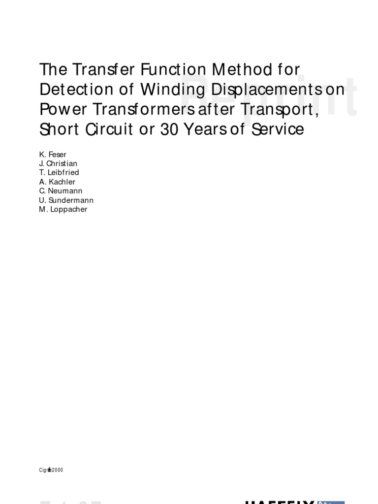 Transfer Function Method for Transformers | PDF | Analog To Digital ...