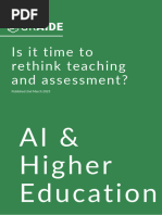 Is It Time To Rethink Teaching and Assessment? AI and Higher Education