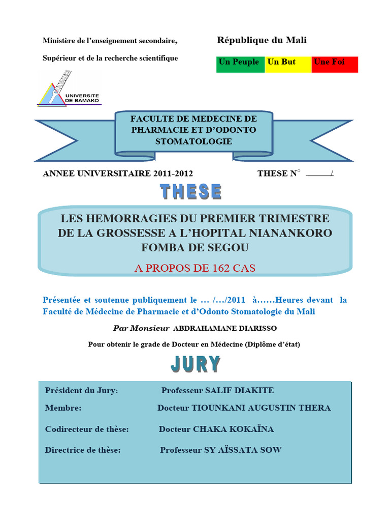 Hemorragies du premier trimestre de grossesse | PDF | Grossesse ...