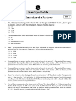 Partnership - Admission of Partner - DPP 03 (Of Lecture 05) - (Kautilya)