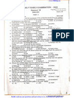 12th English Half Yearly Exam 2022 Original Question Paper Cuddalore District PDF Download