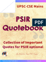 PSIR Quotebook Sample - Politics For India