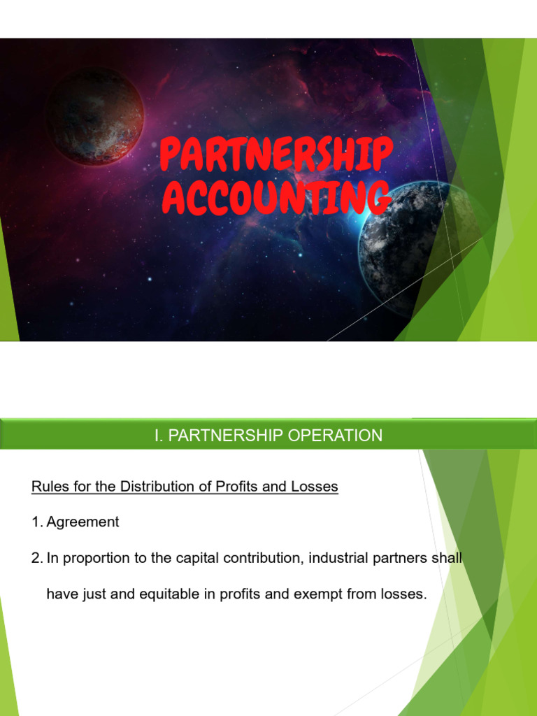 Partnership Profit and Loss Distribution Guide | PDF | Partnership ...