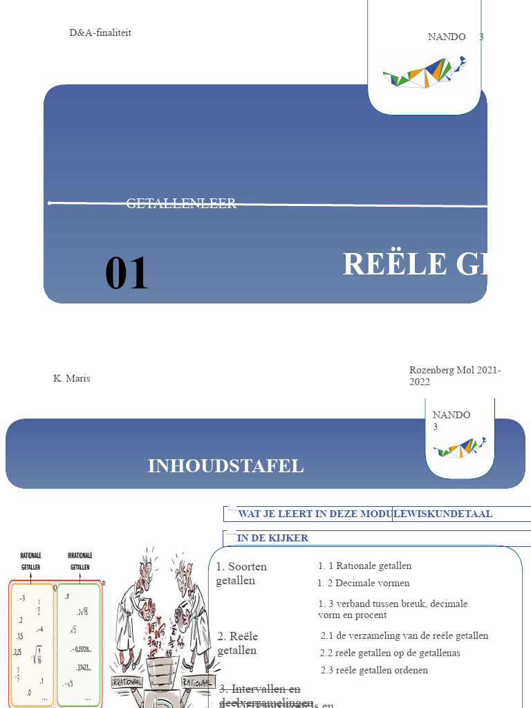 Module 1 - Reële Getallen | PDF