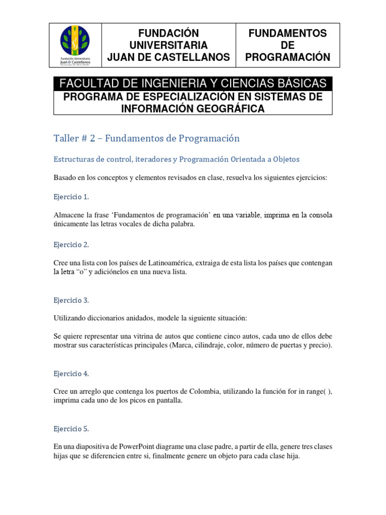 Taller de Programación en Python | PDF