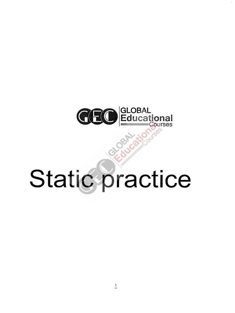 Statics Practice Pdf