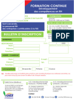 Formation Continue: Bulletin D'Inscription