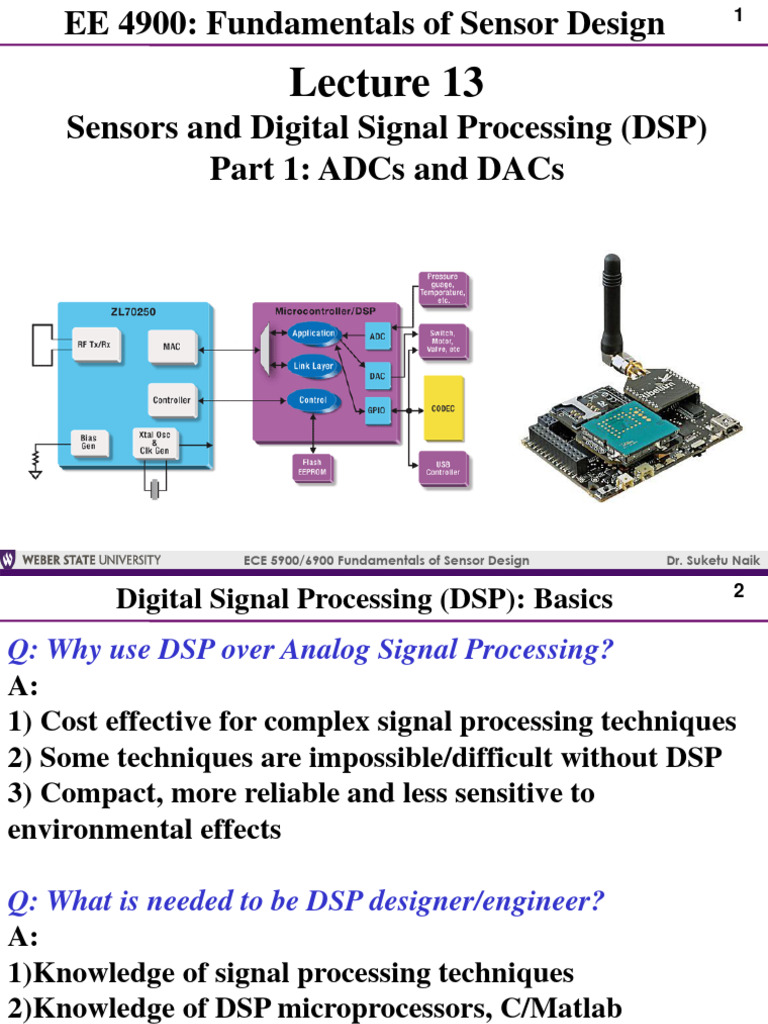 Fdocuments - in - Sensors and Digital Signal Processing DSP Part 1 Adcs ...