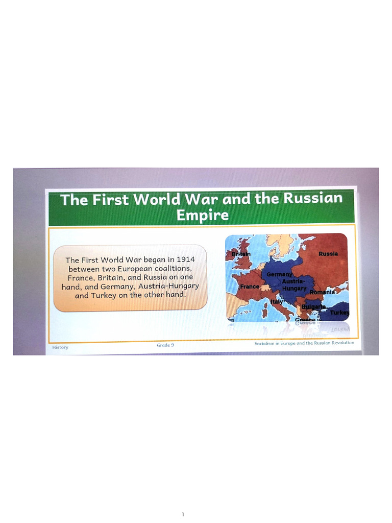 Russian Revolution Class 9 | PDF