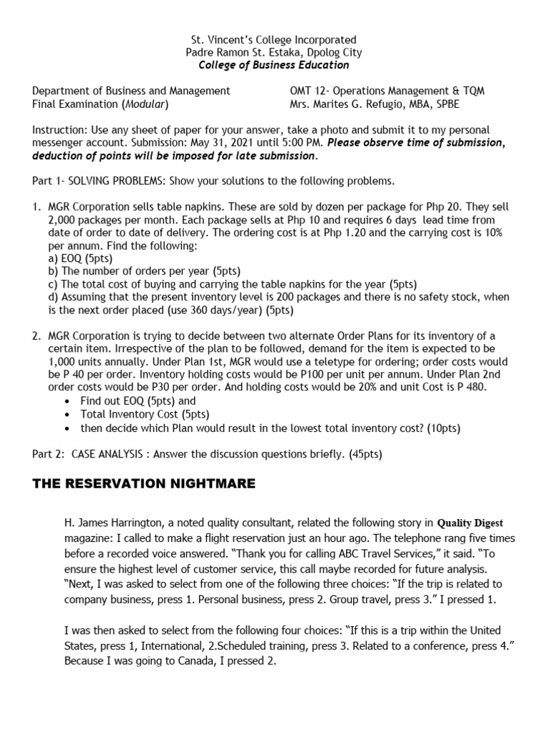 Fe Omt 12 Modular | PDF